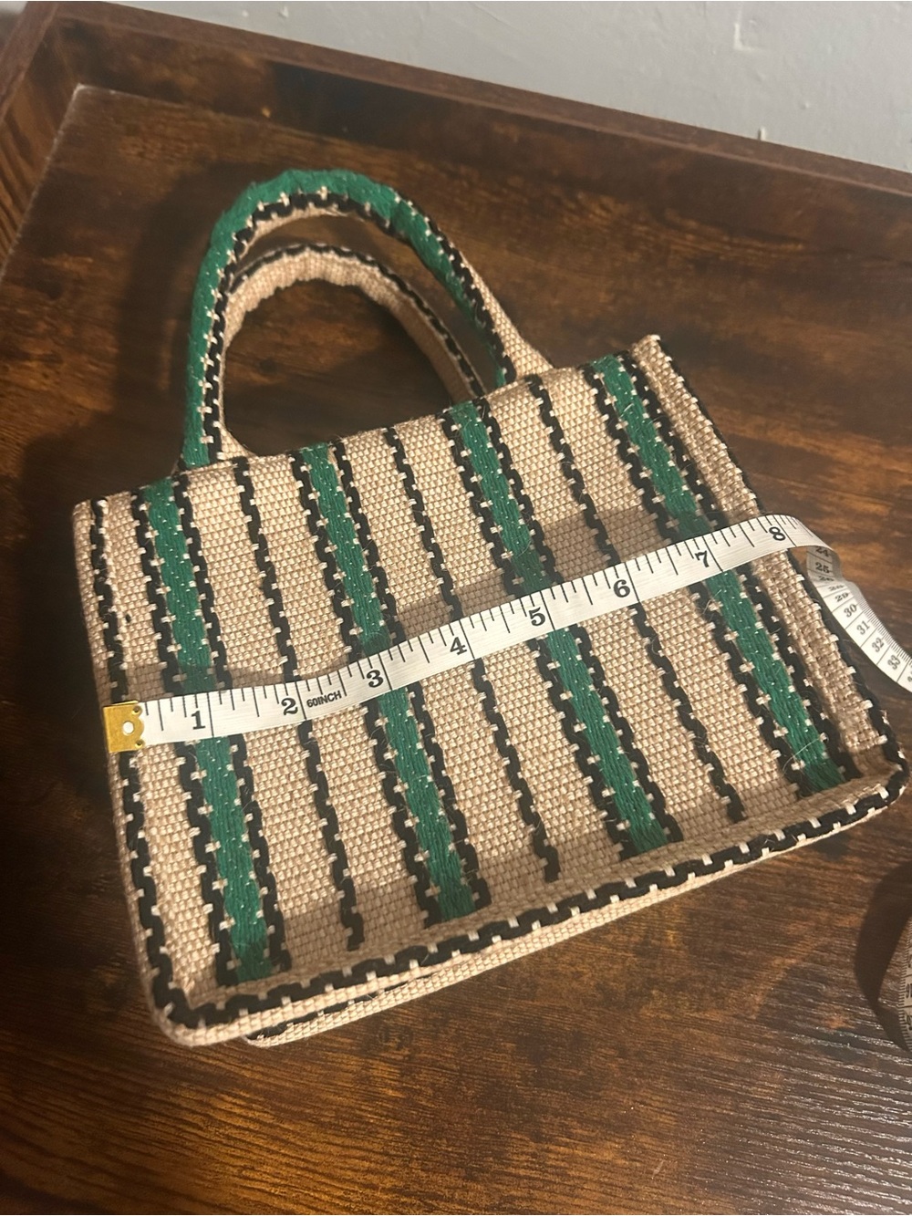 H&M • Jute Striped Mini Tote Bag - Picture 6 of 6